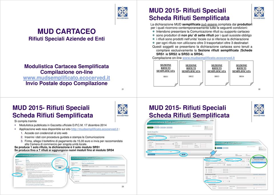 sono prodotti nell'unita locale cui si riferisce la dichiarazione per ogni rifiuto non utilizzano oltre 3 trasportatori oltre 3 destinatari Questi soggetti se presentano la dichiarazione cartacea