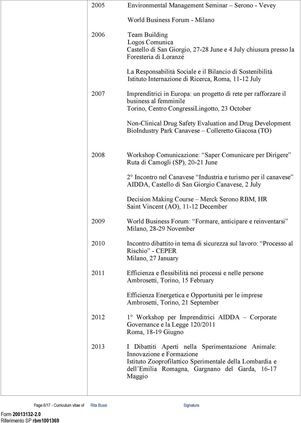 femminile Torino, Centro CongressiLingotto, 23 October Non-Clinical Drug Safety Evaluation and Drug Development BioIndustry Park Canavese Colleretto Giacosa (TO) 2008 Workshop Comunicazione: Saper