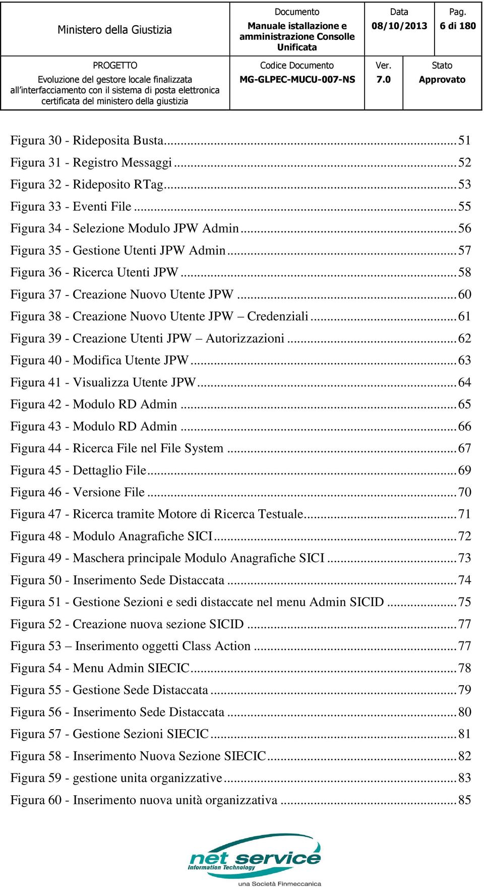 .. 61 Figura 39 - Creazione Utenti JPW Autorizzazioni... 62 Figura 40 - Modifica Utente JPW... 63 Figura 41 - Visualizza Utente JPW... 64 Figura 42 - Modulo RD Admin... 65 Figura 43 - Modulo RD Admin.