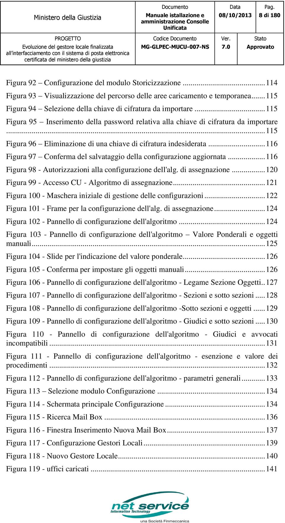 .. 115 Figura 96 Eliminazione di una chiave di cifratura indesiderata... 116 Figura 97 Conferma del salvataggio della configurazione aggiornata.