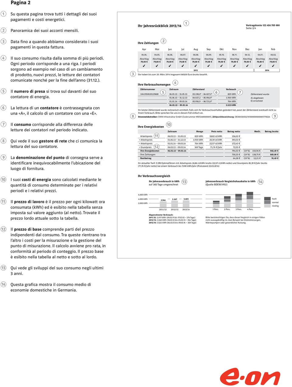 I periodi sorgono ad esempio nel caso di un cambiamento di prodotto, nuovi prezzi, le letture dei contatori comunicate nonché per la fine dell anno (3..).