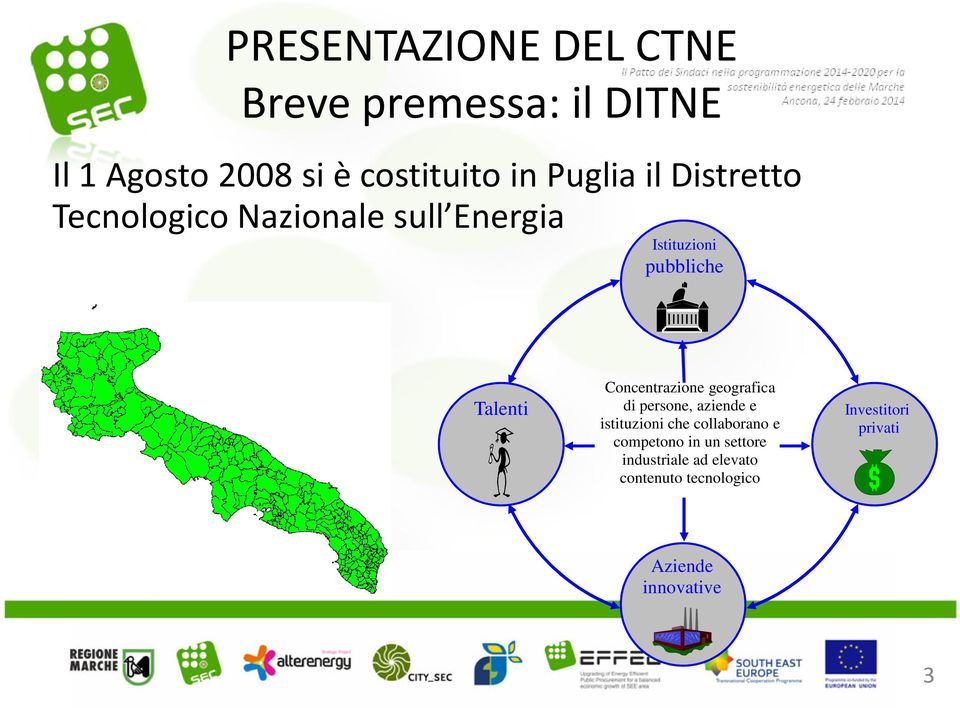 Concentrazione geografica di persone, aziende e istituzioni che collaborano e competono