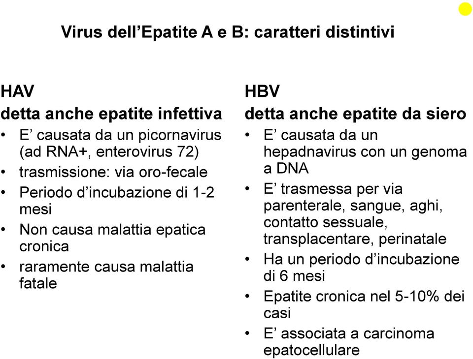 raramente causa malattia fatale E causata da un hepadnavirus con un genoma a DNA E trasmessa per via parenterale, sangue, aghi, contatto