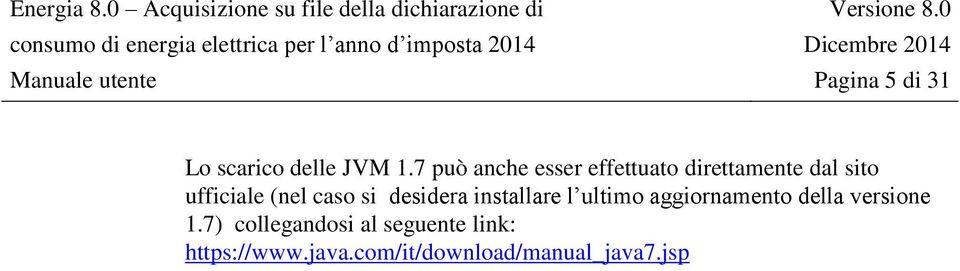 caso si desidera installare l ultimo aggiornamento della versione 1.