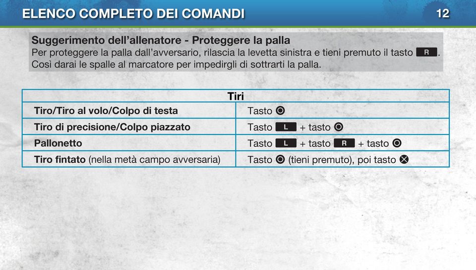 Così darai le spalle al marcatore per impedirgli di sottrarti la palla.