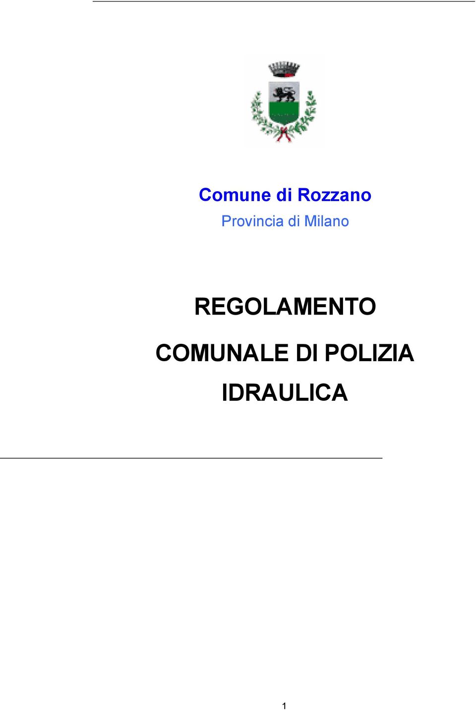 REGOLAMENTO COMUNALE