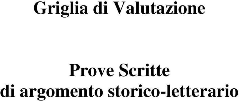 Prove Scritte di