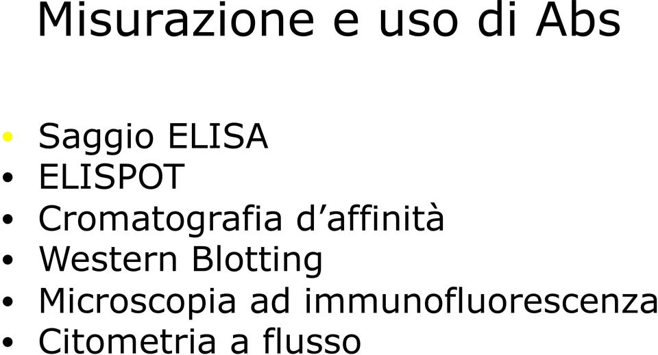 affinità Western Blotting