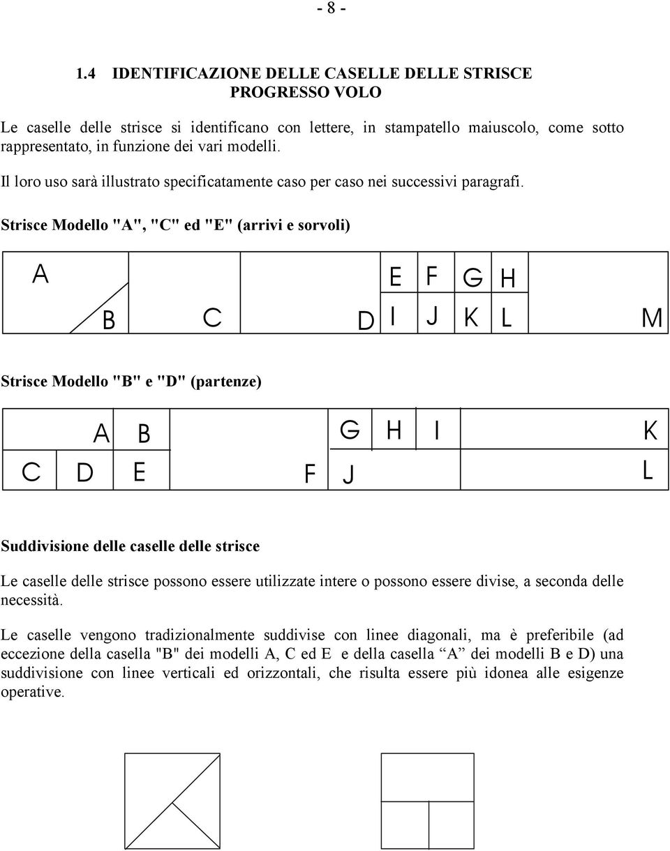 Il loro uso sarà illustrato specificatamente caso per caso nei successivi paragrafi.