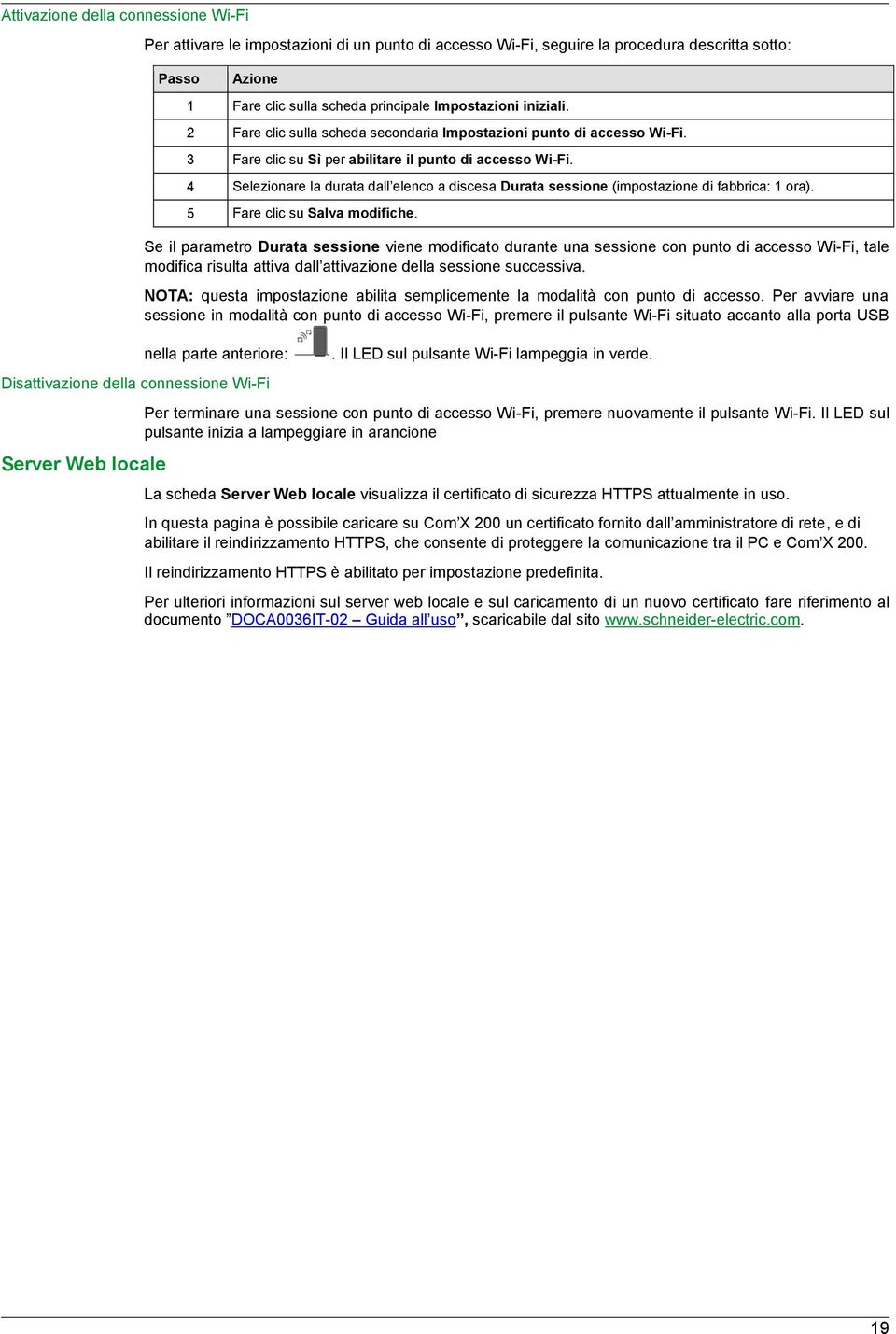 4 Selezionare la durata dall elenco a discesa Durata sessione (impostazione di fabbrica: 1 ora). 5 Fare clic su Salva modifiche.