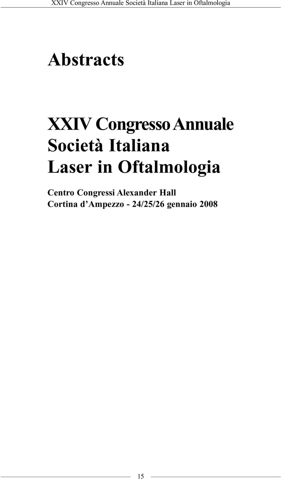 Oftalmologia Centro Congressi