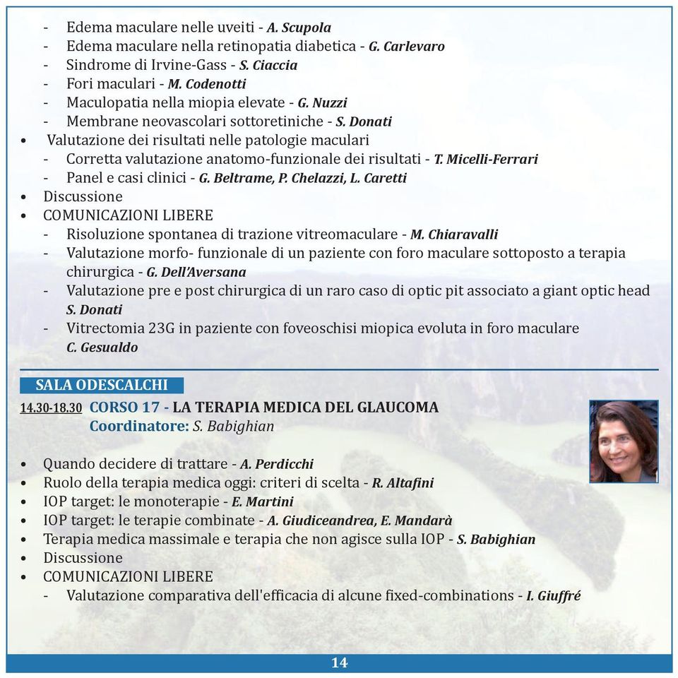 Donati Valutazione dei risultati nelle patologie maculari - Corretta valutazione anatomo-funzionale dei risultati - T. Micelli-Ferrari - Panel e casi clinici - G. Beltrame, P. Chelazzi, L.