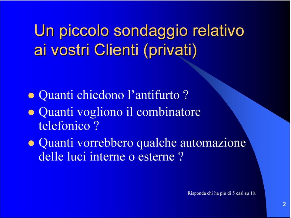 Quanti vogliono il combinatore telefonico?