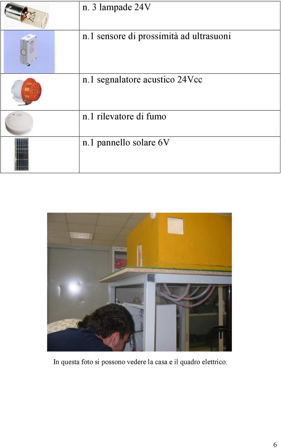 1 segnalatore acustico 24Vcc n.