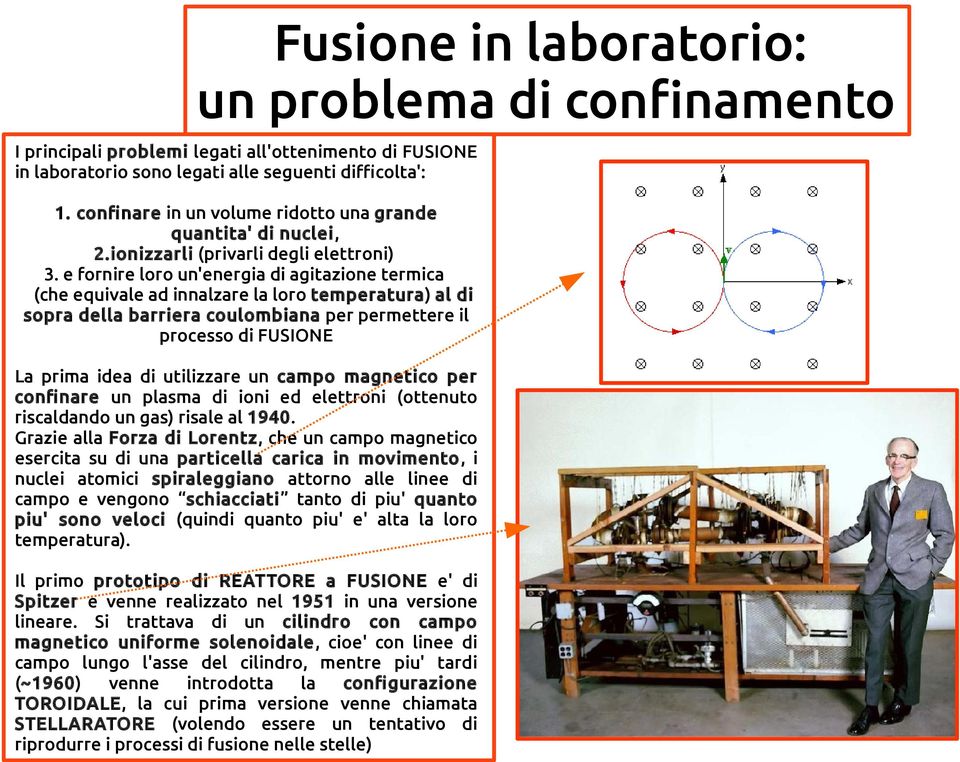 e fornire loro un'energia di agitazione termica (che equivale ad innalzare la loro temperatura) al di sopra della barriera coulombiana per permettere il processo di FUSIONE La prima idea di