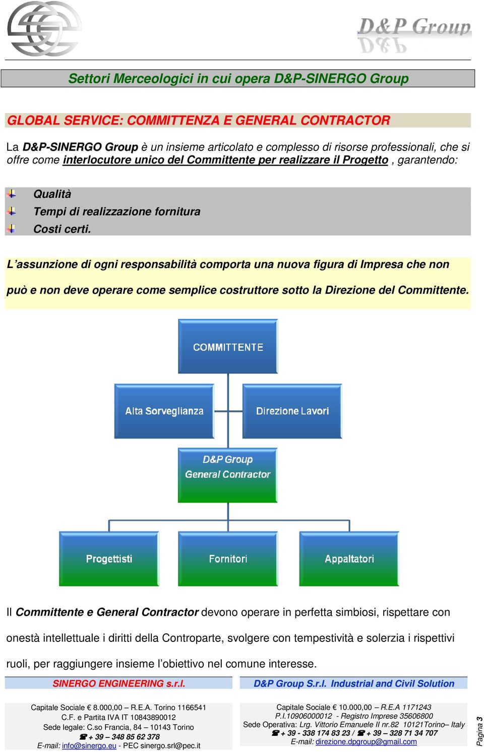 L assunzione di ogni responsabilità comporta una nuova figura di Impresa che non può e non deve operare come semplice costruttore sotto la Direzione del Committente.