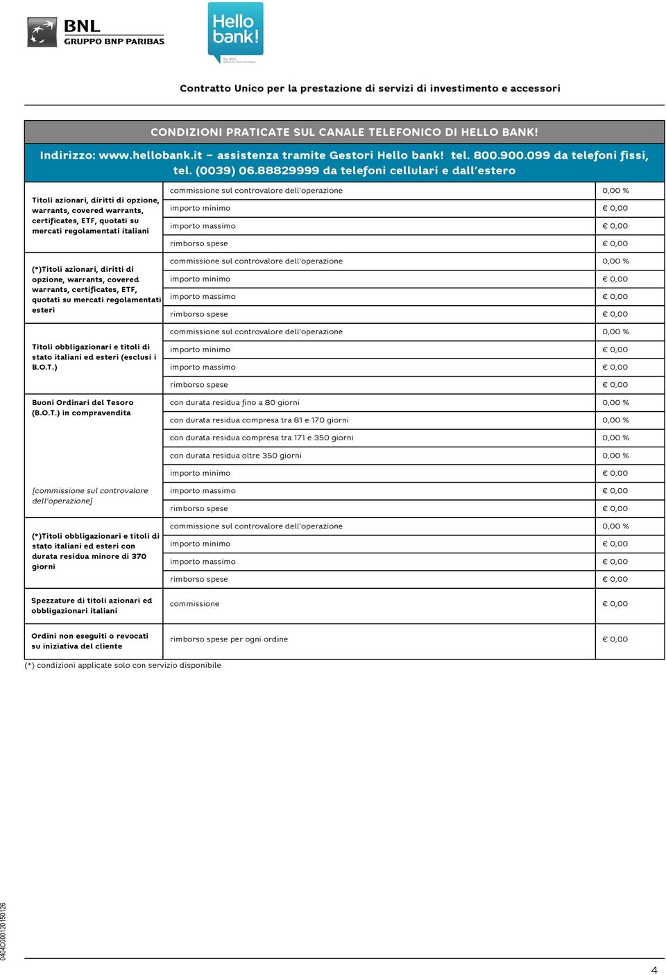 88829999 da telefoni cellulari e dall estero Titoli azionari, diritti di opzione, warrants, covered warrants, certificates, ETF, quotati su mercati regolamentati italiani (*)Titoli azionari, diritti