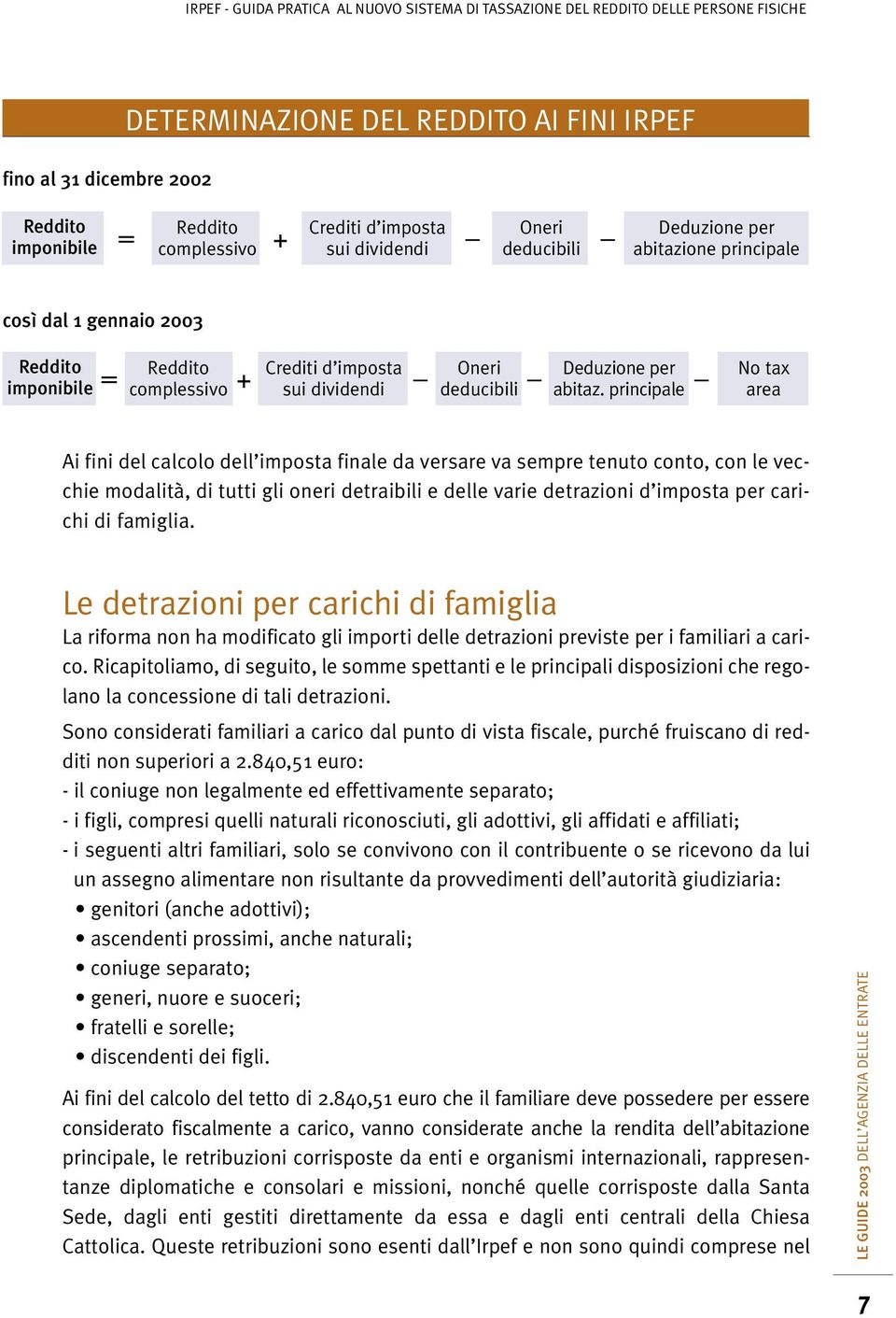 principale No tax area Ai fini del calcolo dell imposta finale da versare va sempre tenuto conto, con le vecchie modalità, di tutti gli oneri detraibili e delle varie detrazioni d imposta per carichi