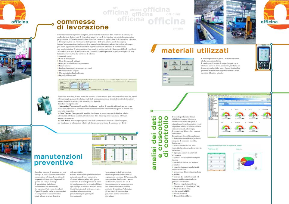 In fase di consuntivazione il modulo consente la registrazione delle lavorazioni effettuate e dei tempi relativi, con l indicazione delle persone o della ditta esterna che le ha eseguite; in quest