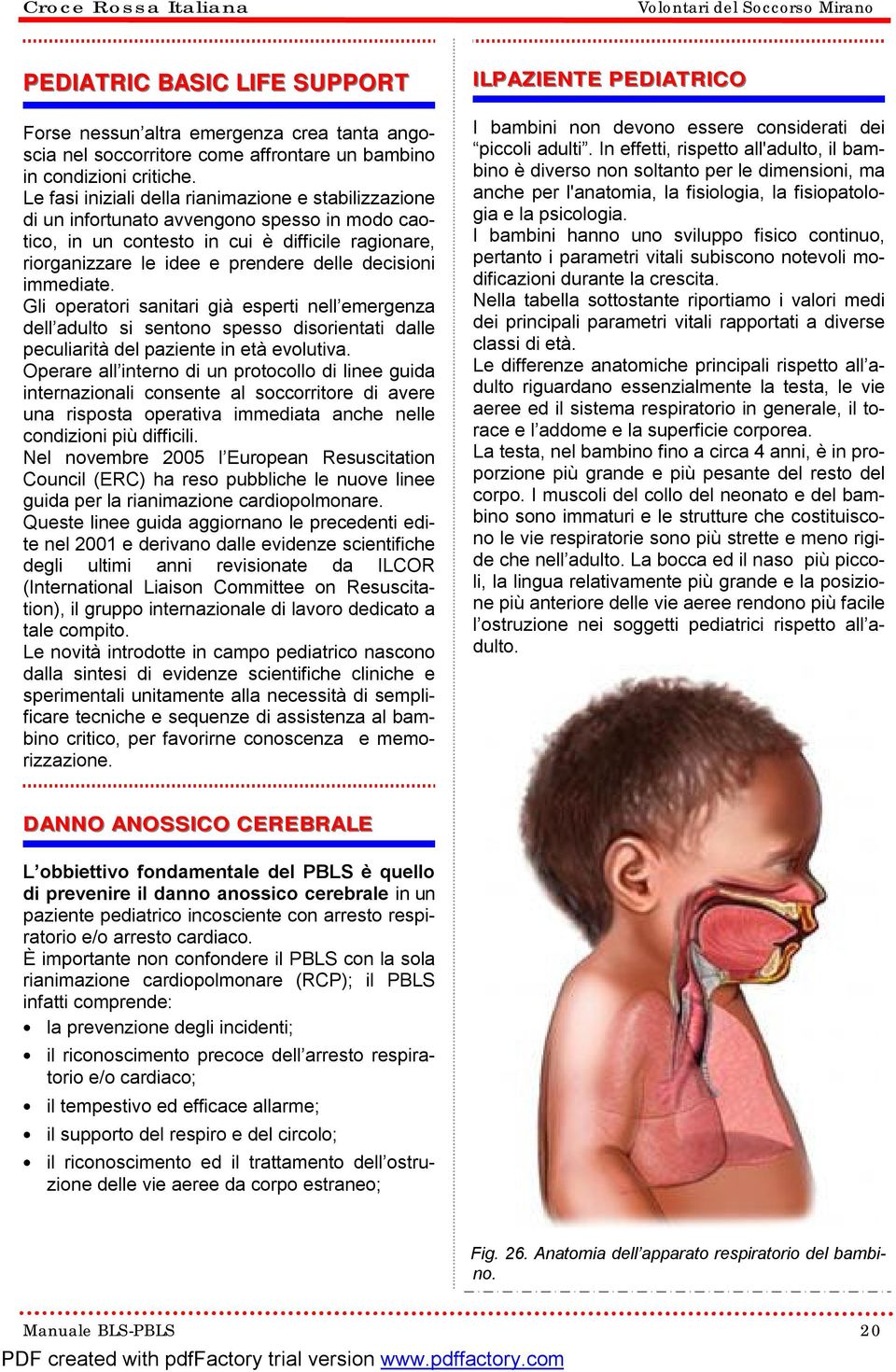 immediate. Gli operatori sanitari già esperti nell emergenza dell adulto si sentono spesso disorientati dalle peculiarità del paziente in età evolutiva.