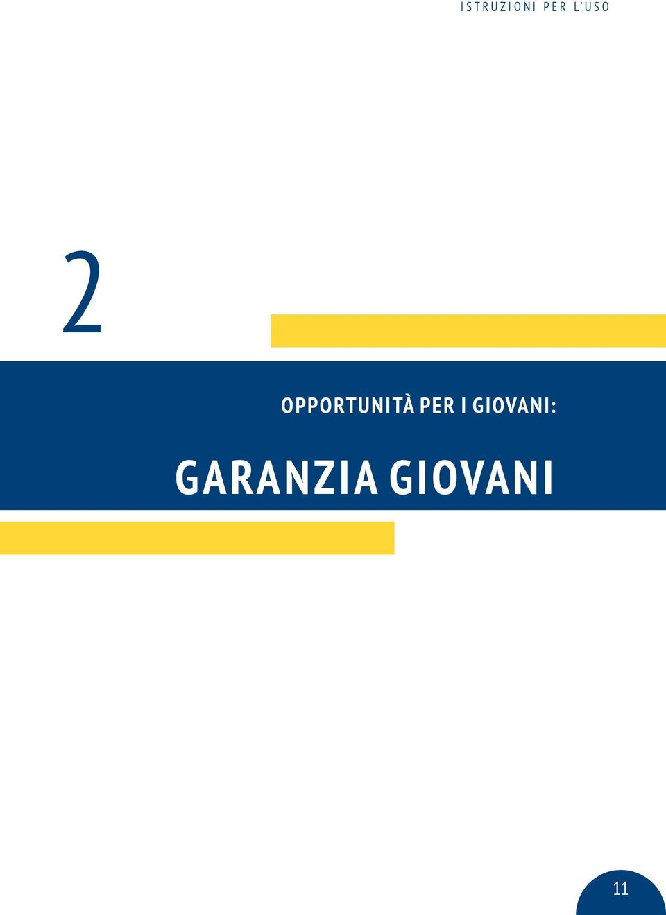 per i giovani: