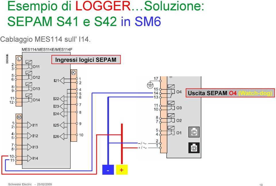 Ingressi logici SEPAM