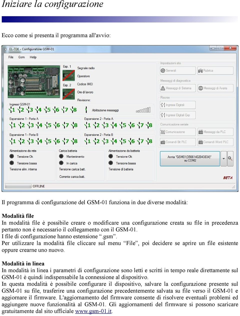 Per utilizzare la modalità file cliccare sul menu File, poi decidere se aprire un file esistente oppure crearne uno nuovo.