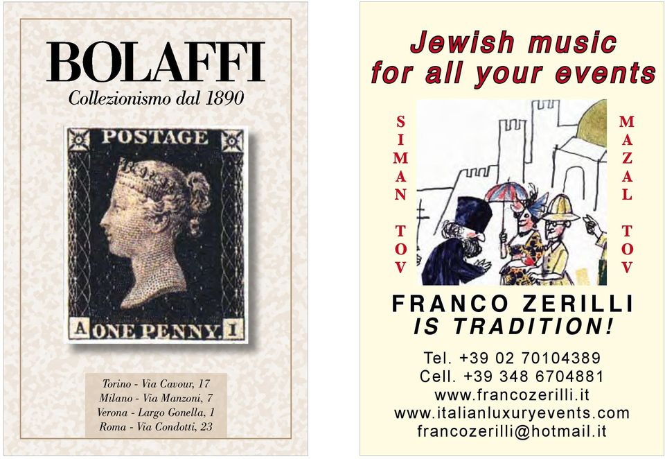 o v t o v Franco zerilli is tradition! Tel. +39 02 70104389 Cell.