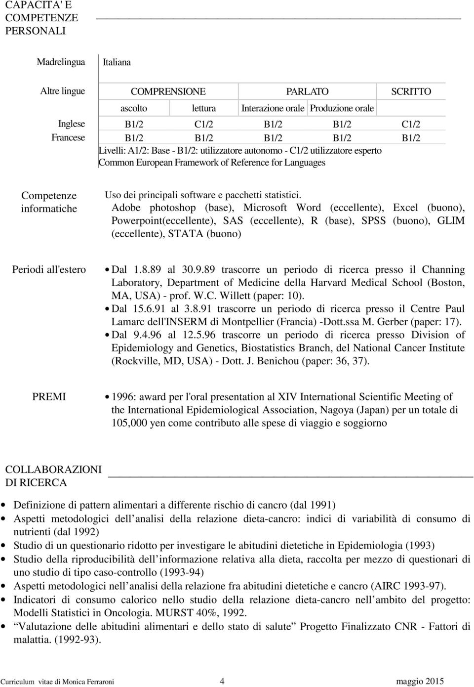 pacchetti statistici.