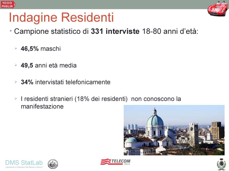 età media 34% intervistati telefonicamente I