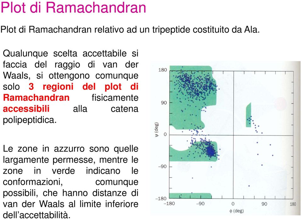 Ramachandran fisicamente accessibili alla catena polipeptidica.