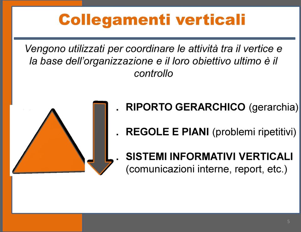 controllo 1. RIPORTO GERARCHICO (gerarchia) 2.