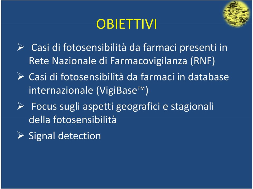 farmaci in database internazionale (VigiBase ) Focus sugli