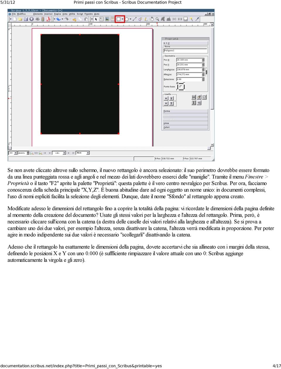 Per ora, facciamo conoscenza della scheda principale "X,Y,Z".