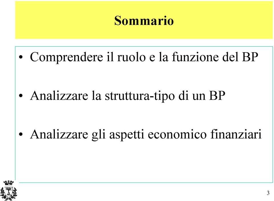 struttura-tipo di un BP