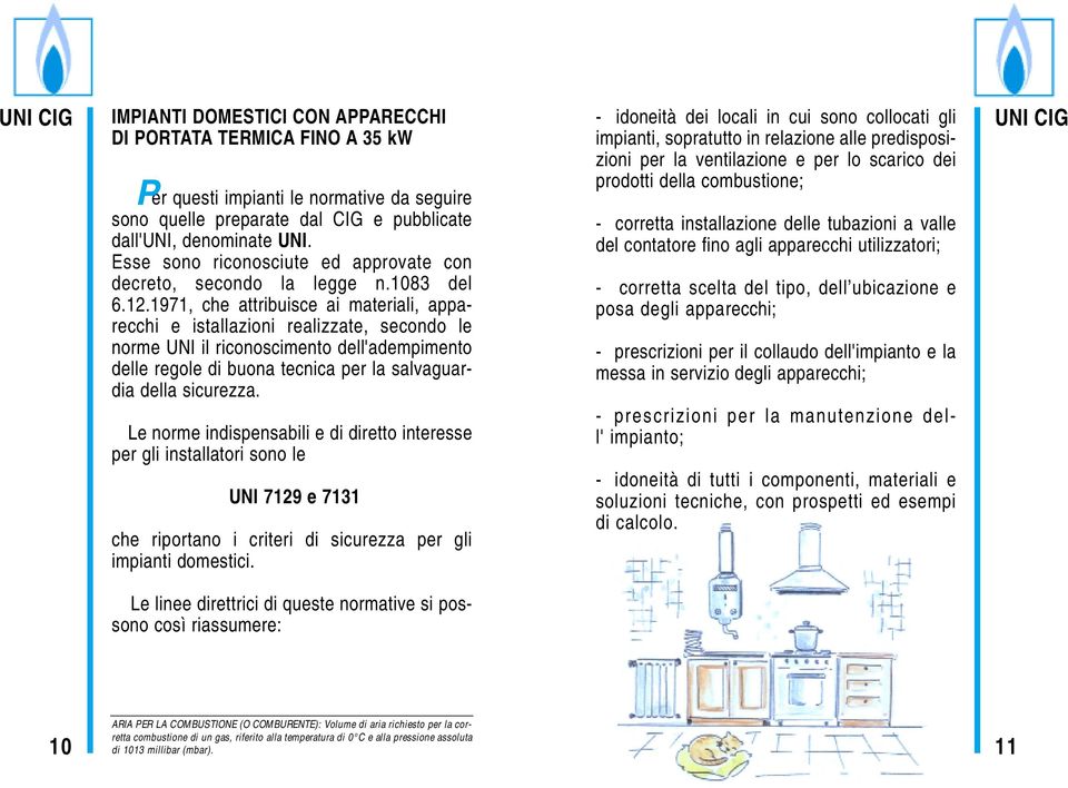 1971, che attribuisce ai materiali, apparecchi e istallazioni realizzate, secondo le norme UNI il riconoscimento dell'adempimento delle regole di buona tecnica per la salvaguardia della sicurezza.