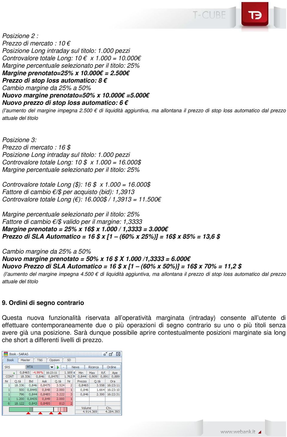 000 Nuovo prezzo di stop loss automatico: 6 (l aumento del margine impegna 2.