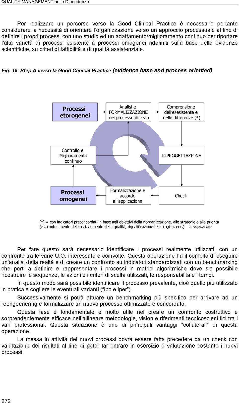 scientifiche, su criteri di fattibilità e di qualità asstenziale. Fig.