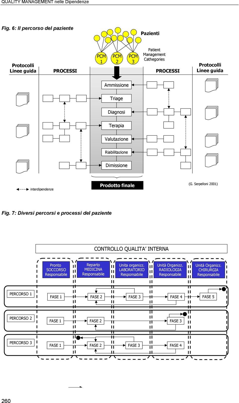 Diag Terapia Valutazione Riabilitazione Dimisone interdipendenze Prodotto finale (G. Serpelloni 2001) Fig.