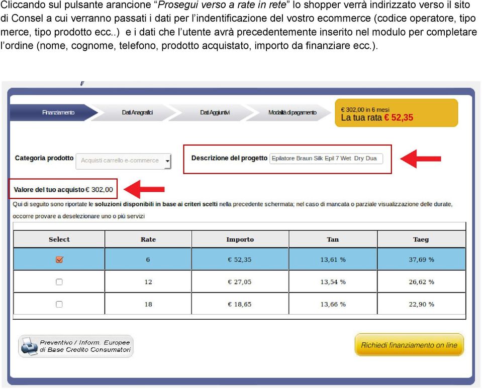 operatore, tipo merce, tipo prodotto ecc.