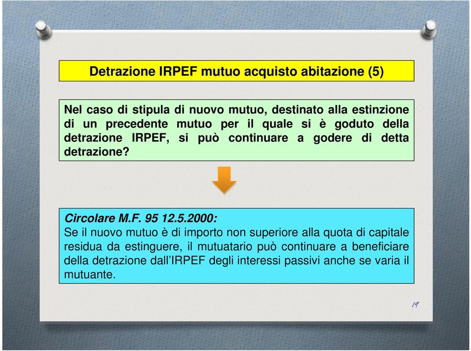 Circolare M.F. 95 