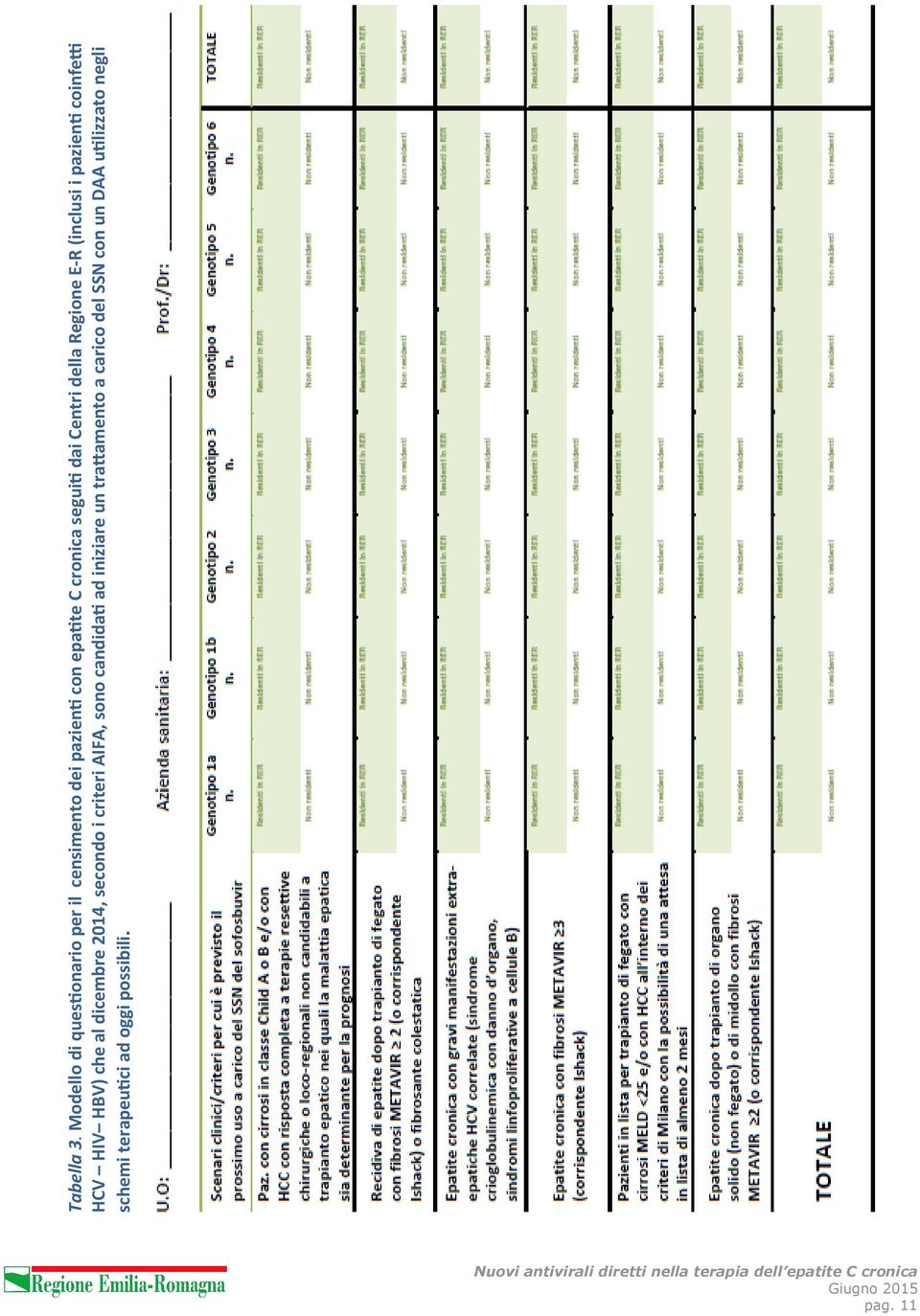 Centri della Regione E-R (inclusi i pazien coinfe HCV HIV HBV) che al dicembre