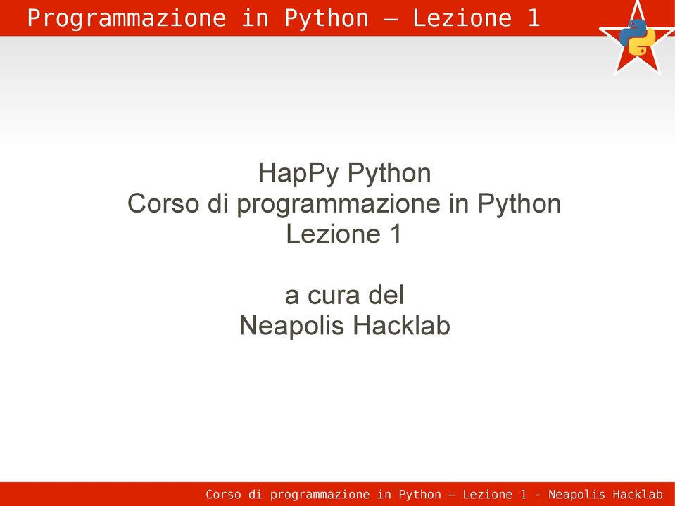 di programmazione in Python