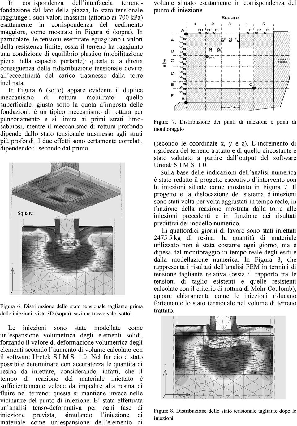 In particolare, le tensioni esercitate eguagliano i valori della resistenza limite, ossia il terreno ha raggiunto una condizione di equilibrio plastico (mobilitazione piena della capacità portante):