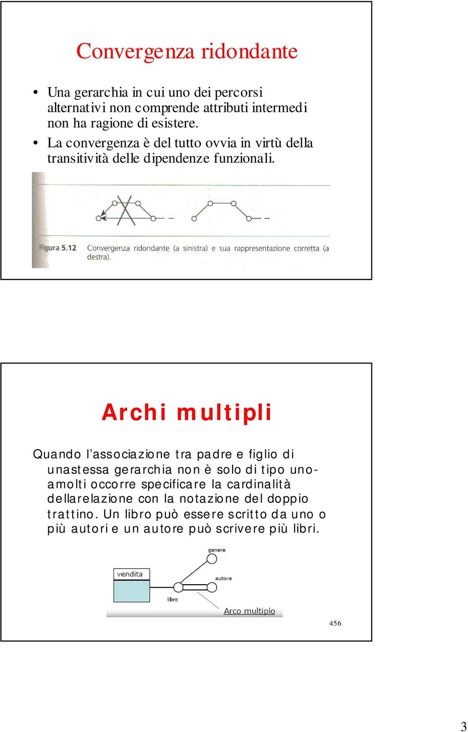 455 Archi multipli Quando l associazione tra padre e figlio di unastessa gerarchia non è solo di tipo unoamolti occorre