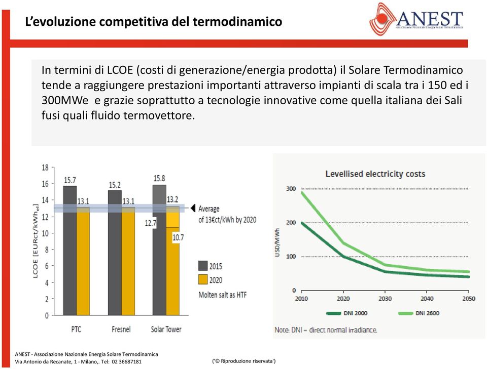 impianti di scala tra i 15 ed i 3MWe e grazie soprattutto a tecnologie innovative come quella