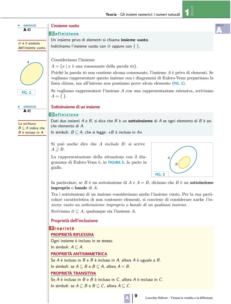 Poiché la parola io non contiene alcuna consonante, l insieme è privo di elementi.