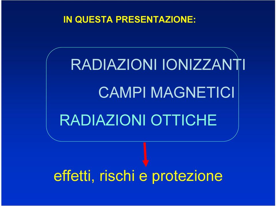 MAGNETICI RADIAZIONI