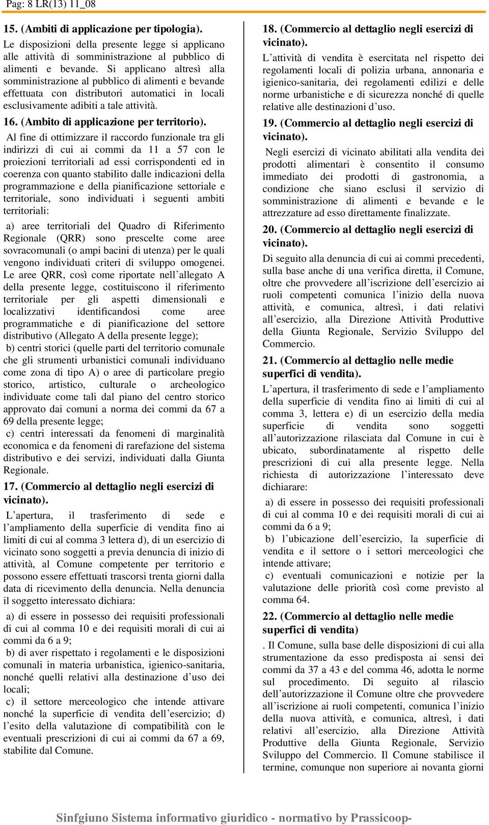 (Ambito di applicazione per territorio).