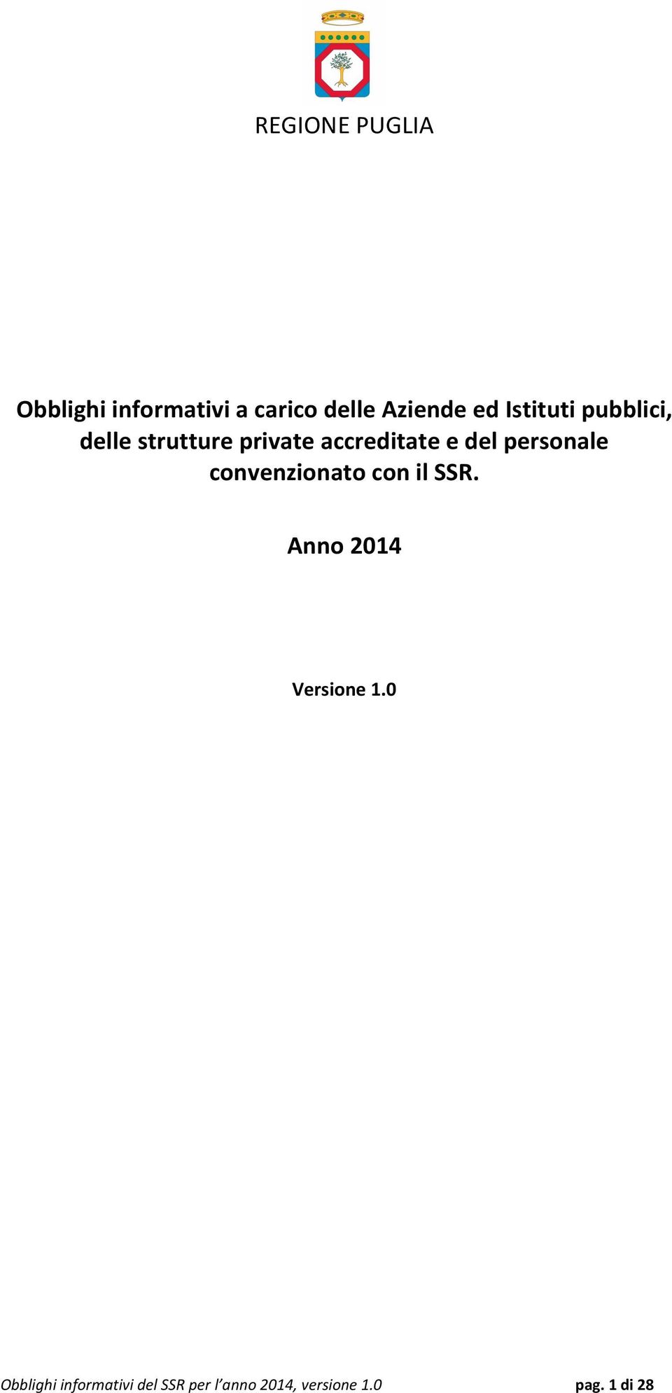 personale convenzionato con il SSR. Anno 2014 Versione 1.